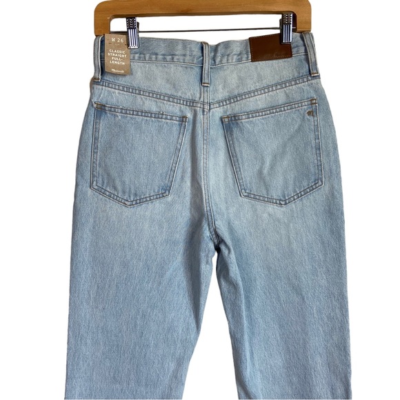 Madewell Classic Straight Full-Length Jeans in Fitzgerald Wash Size 26 - Picture 9 of 10